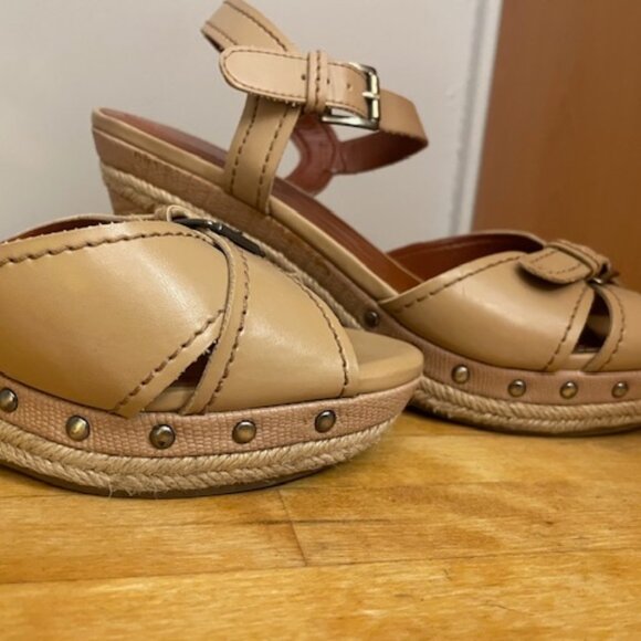Naturalizer beige wedge sandal size 9 - Picture 4 of 9